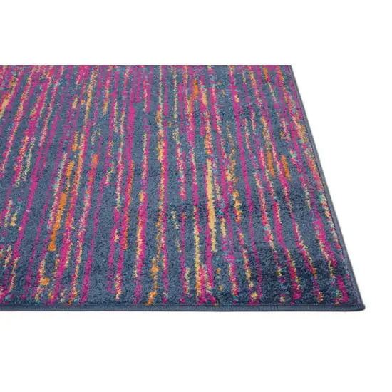 Rainbow Abstract Striations Area Rug Photo 3