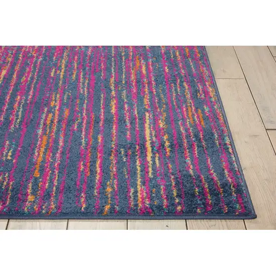 Rainbow Abstract Striations Area Rug Photo 6