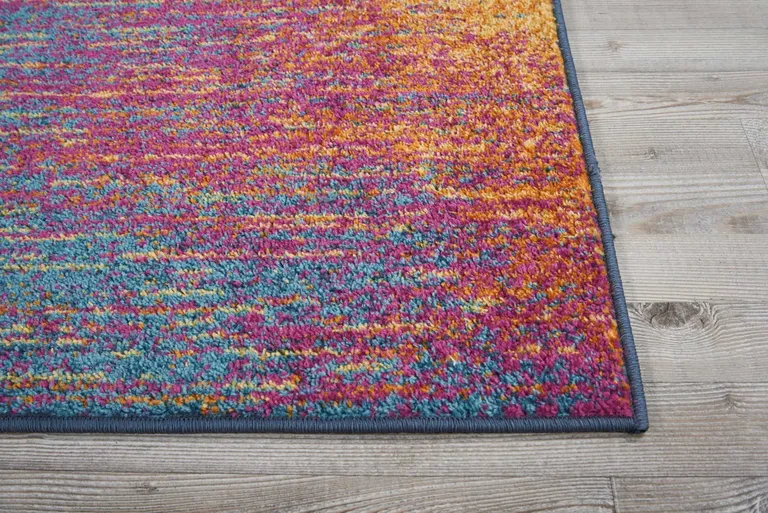 Rainbow Abstract Striations Runner Rug Photo 5