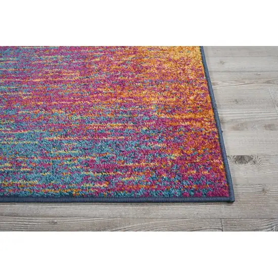 Rainbow Abstract Striations Runner Rug Photo 5