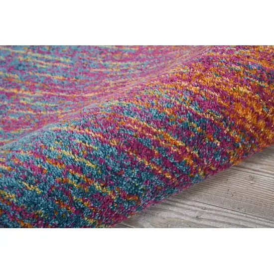 Rainbow Abstract Striations Runner Rug Photo 3