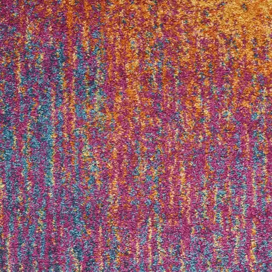 Blue And Orange Abstract Area Rug Photo 3