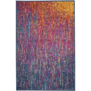 Photo of Rainbow Abstract Striations Scatter Rug