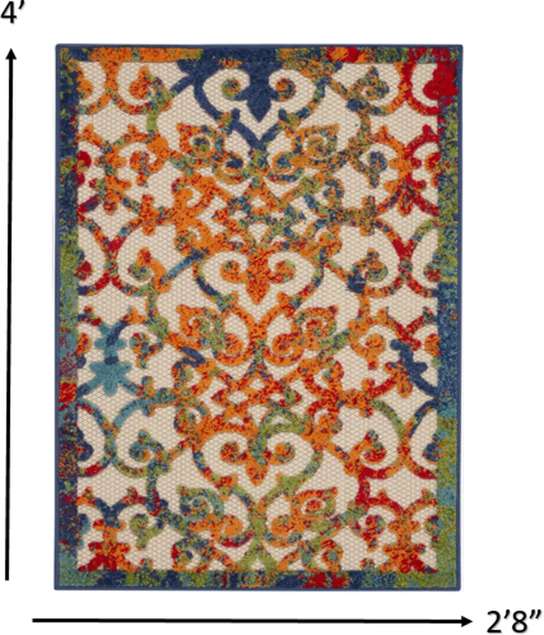 Rainbow Colored Indoor Outdoor Area Rug Photo 5