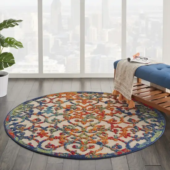 Rainbow Colored Indoor Outdoor Area Rug Photo 6