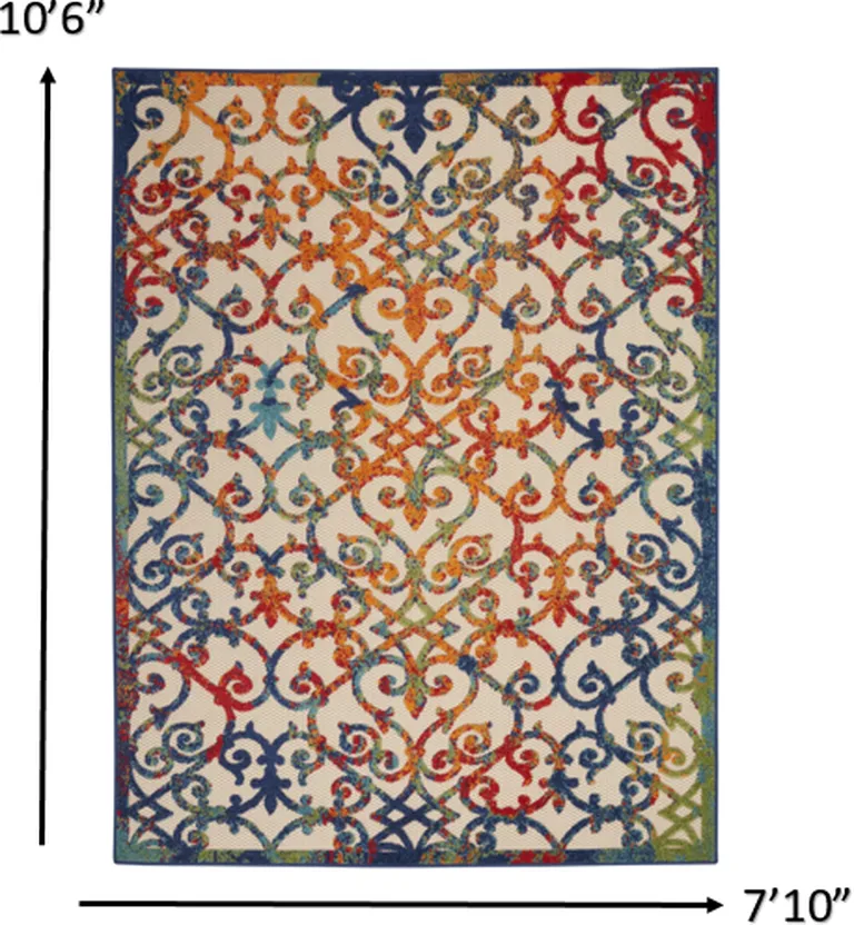 Rainbow Colored Indoor Outdoor Area Rug Photo 5