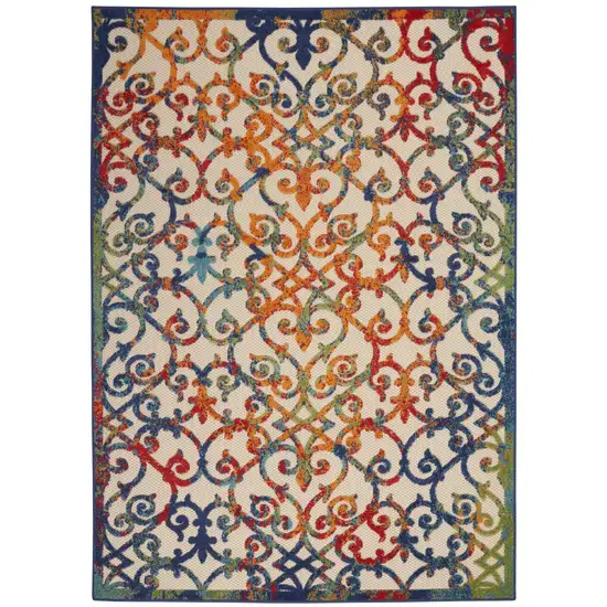 Rainbow Colored Indoor Outdoor Area Rug Photo 1