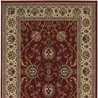 Photo of Red And Ivory Oriental Area Rug