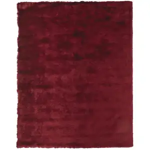 Photo of Red And Purple Shag Tufted Handmade Area Rug