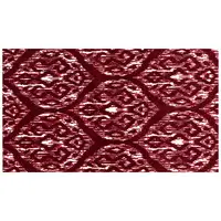 Photo of Red And White Ikat Tufted Washable Non Skid Area Rug