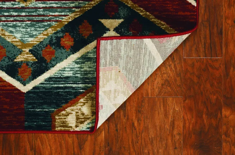 Red Aztec Diamond Area Rug Photo 5