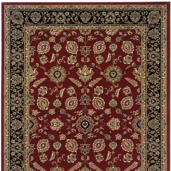 Red Black And Tan Oriental Area Rug Photo 5