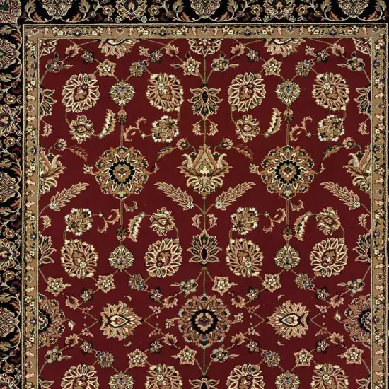 Red Black And Tan Oriental Area Rug Photo 4