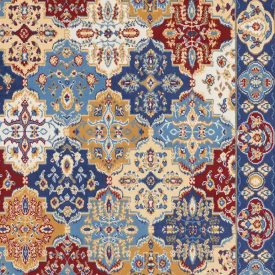 Red Damask Power Loom Area Rug Photo 4