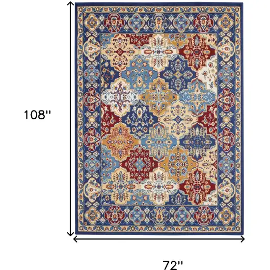 Red Damask Power Loom Area Rug Photo 5