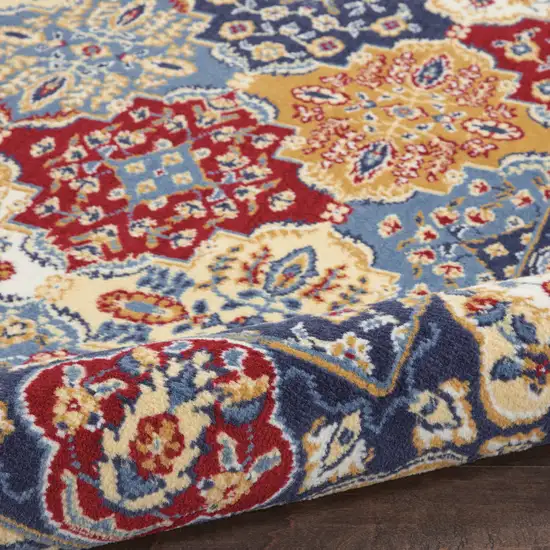 Red Damask Power Loom Area Rug Photo 5