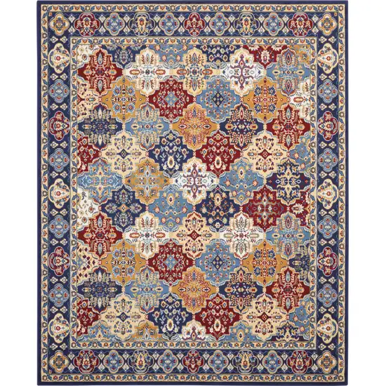 Red Damask Power Loom Area Rug Photo 1