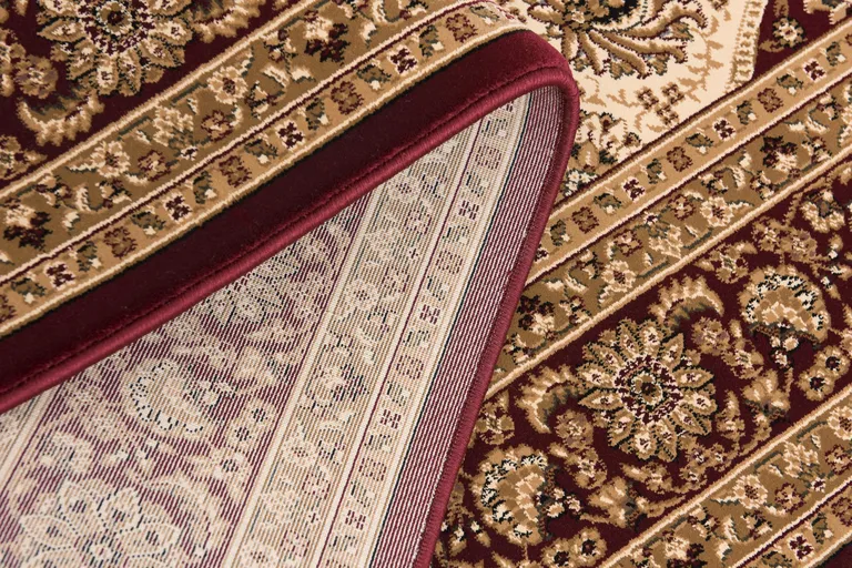 Red Decorative Diamonds Area Rug Photo 5