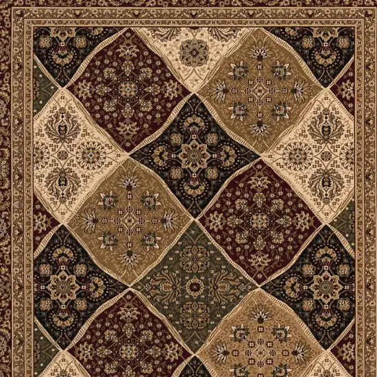 Red Decorative Diamonds Area Rug Photo 1