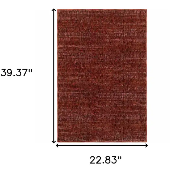 Red Grey Deep And Charcoal Power Loom Stain Resistant Area Rug Photo 5