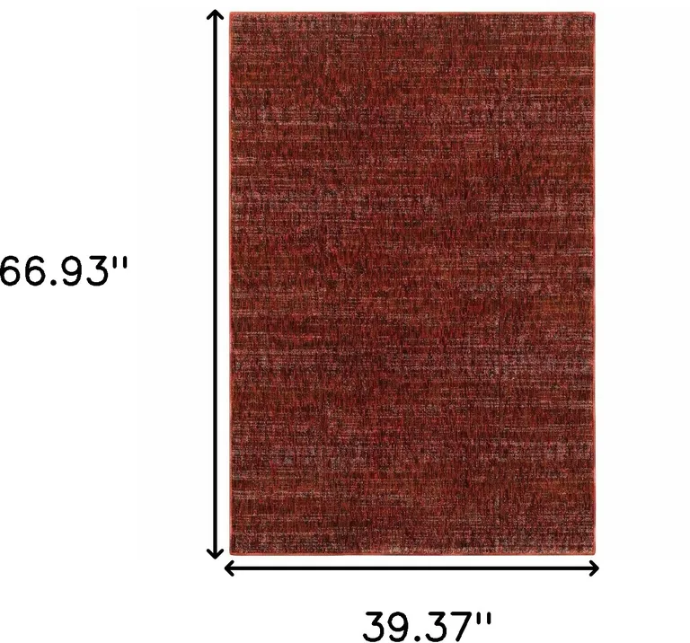 Red Grey Deep And Charcoal Power Loom Stain Resistant Area Rug Photo 5