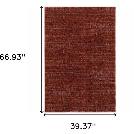 Red Grey Deep And Charcoal Power Loom Stain Resistant Area Rug Photo 5