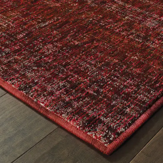 Red Grey Deep And Charcoal Power Loom Stain Resistant Area Rug Photo 3