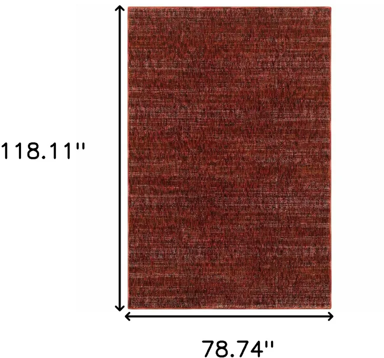 Red Grey Deep And Charcoal Power Loom Stain Resistant Area Rug Photo 5