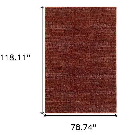 Red Grey Deep And Charcoal Power Loom Stain Resistant Area Rug Photo 5