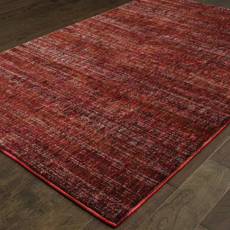 Red Grey Deep And Charcoal Power Loom Stain Resistant Area Rug Photo 4