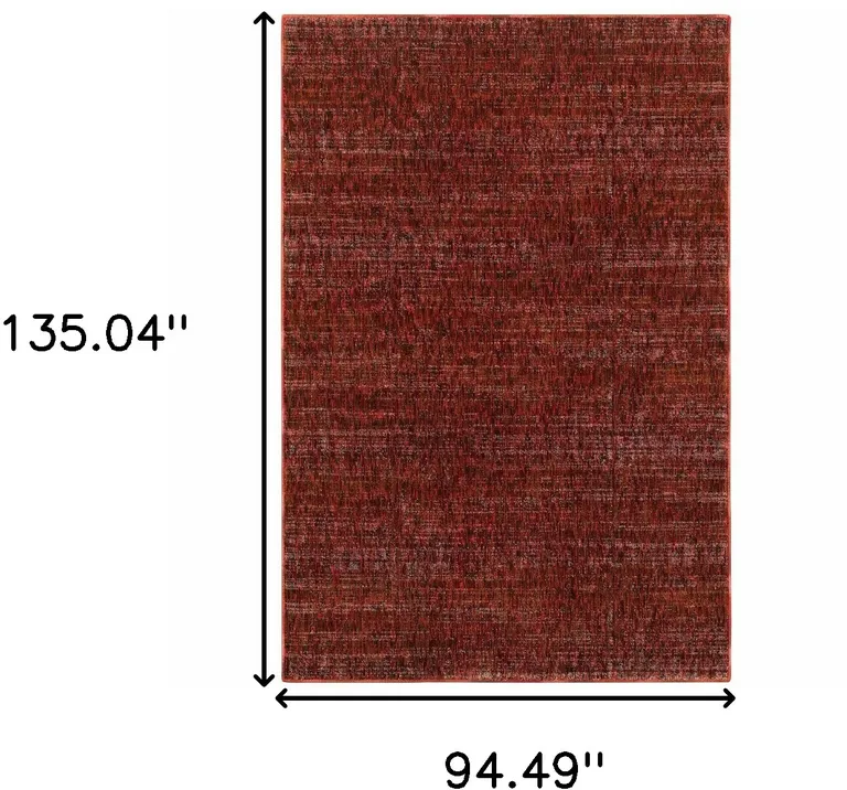 Red Grey Deep And Charcoal Power Loom Stain Resistant Area Rug Photo 5