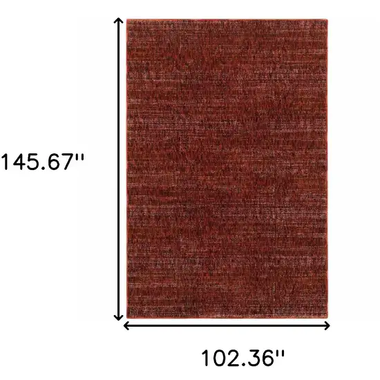 Red Grey Deep And Charcoal Power Loom Stain Resistant Area Rug Photo 5