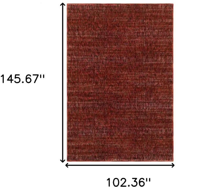 Red Grey Deep And Charcoal Power Loom Stain Resistant Area Rug Photo 5