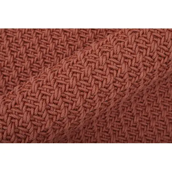 Red Hand Woven Area Rug Photo 9