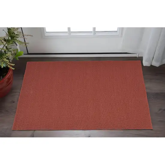 Red Hand Woven Area Rug Photo 1