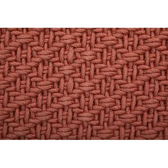 Red Hand Woven Area Rug Photo 7