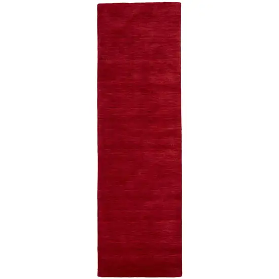 Red Hand Woven Runner Rug Photo 2