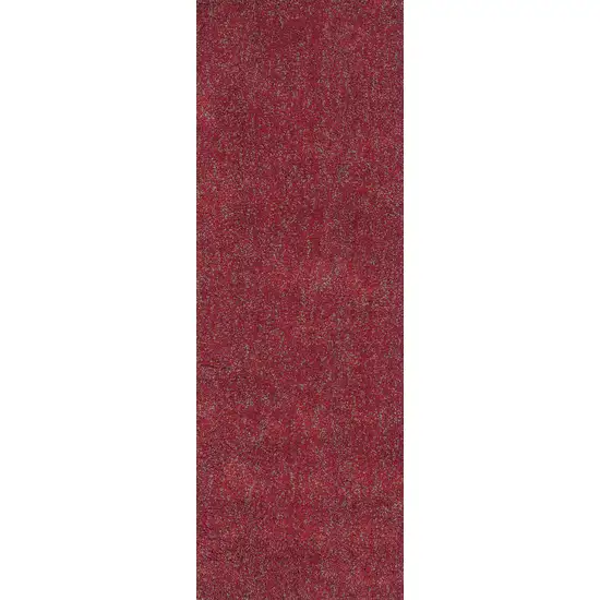 Red Heather Indoor Shag Runner Rug Photo 1