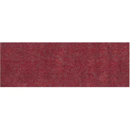 Red Heather Indoor Shag Runner Rug Photo 2