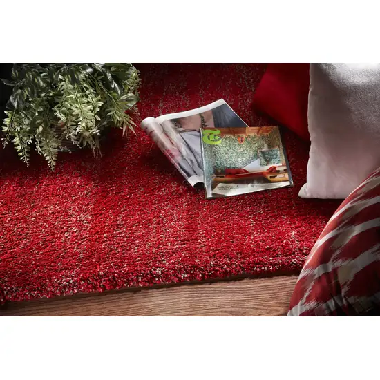 Red Heather Plain Indoor Area Rug Photo 5