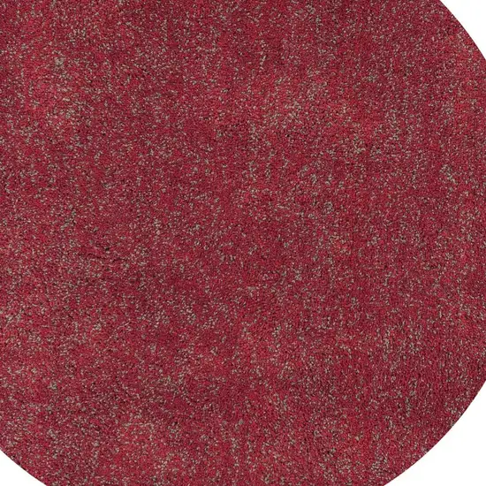 Red Heather Round Indoor Shag Rug Photo 5