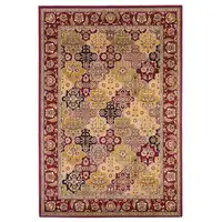 Photo of Red Machine Woven Traditional Quatrefoil Indoor Area Rug