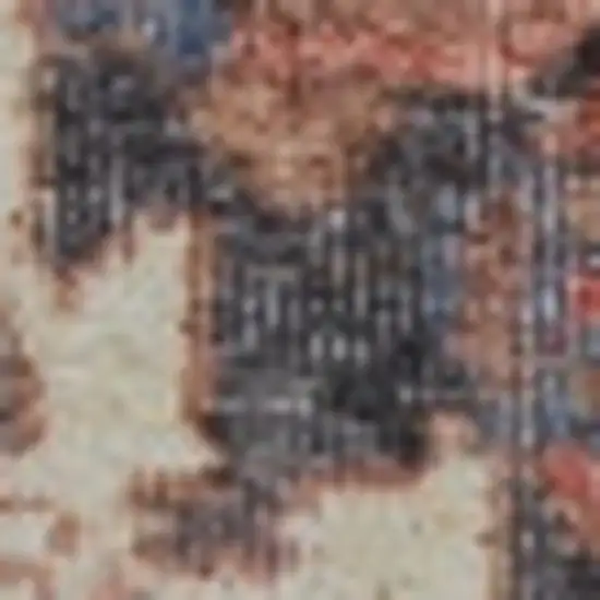 Red Oriental Distressed Non Skid Area Rug Photo 4