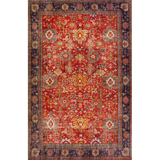 Red Oriental Non Skid Area Rug Photo 1