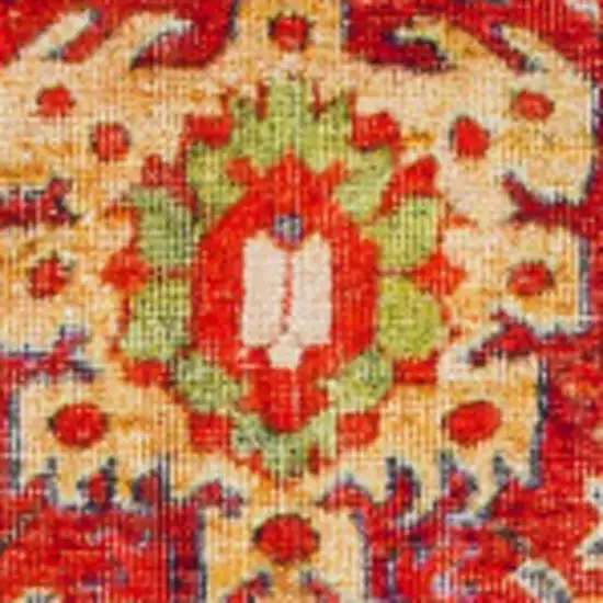 Red Oriental Non Skid Area Rug Photo 5