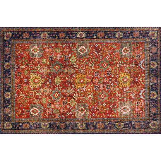 Red Oriental Non Skid Area Rug Photo 1