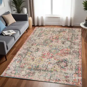 Photo of Red Oriental Non Skid Area Rug