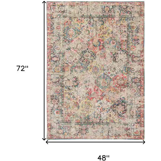 Red Oriental Non Skid Area Rug Photo 3