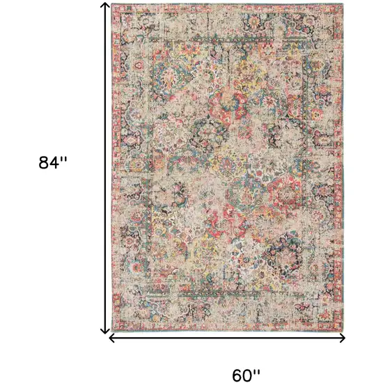 Red Oriental Non Skid Area Rug Photo 3