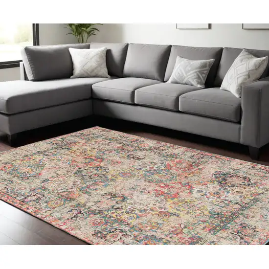 Red Oriental Non Skid Area Rug Photo 1